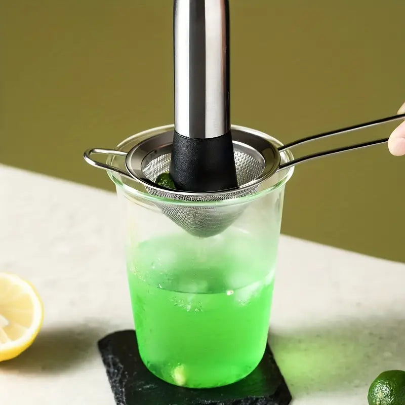 Fine Mesh Cocktail Strainer, Small | Oak & Sugar | Great for straining smaller cocktails, muddling light infusion flavors or straining over ice to cool a cocktail as it is poured into your glass. Experience the joy of perfectly strained cocktails using ou