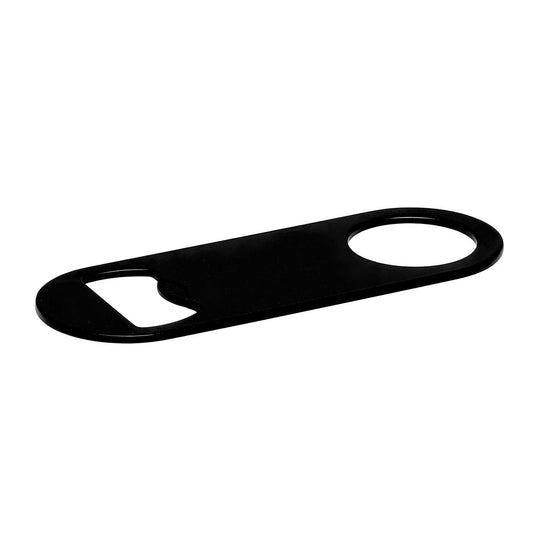 Stainless Steel Multipurpose Bottle Opener, Classic Black | Oak & Sugar | Crafted from durable stainless steel, this classic bottle opener is designed to withstand frequent use and maintain its timeless look for years to come. The black finish adds a touc