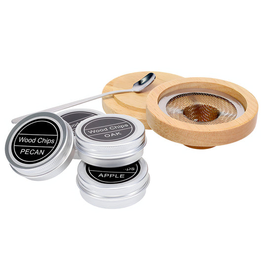 Cocktail Smoker Kit With 4 Starter Flavors | Oak & Sugar | Enjoy the smokey splendor of finely crafted cocktails with our Cocktail Smoker Kit! This kit is perfect for sophisticated cocktail enthusiasts who love to add a touch of magic to their drinks. Tra