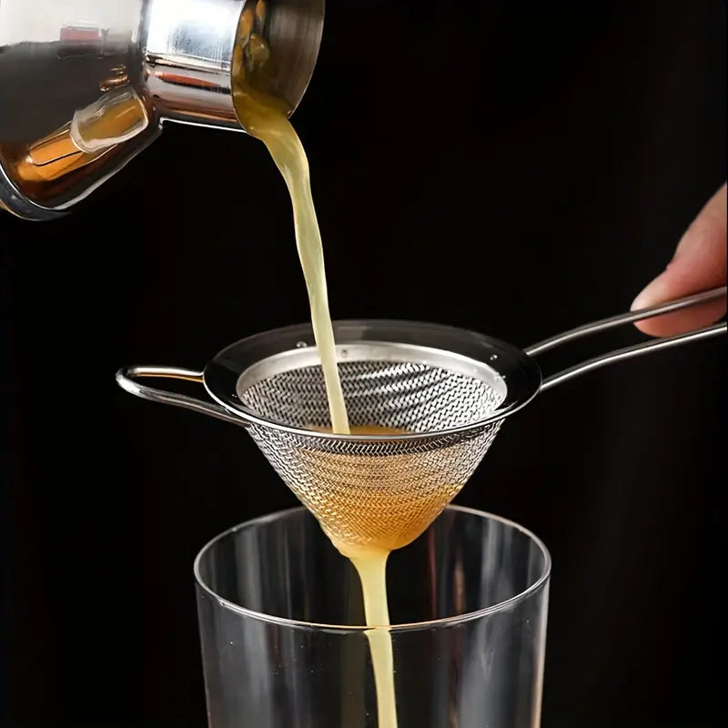 Fine Mesh Cocktail Strainer, Small | Oak & Sugar | Great for straining smaller cocktails, muddling light infusion flavors or straining over ice to cool a cocktail as it is poured into your glass. Experience the joy of perfectly strained cocktails using ou