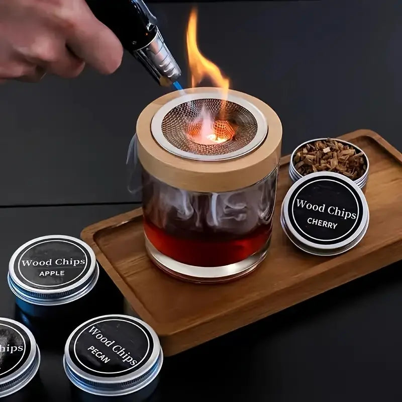 Cocktail Smoker Kit With 4 Starter Flavors | Oak & Sugar | Enjoy the smokey splendor of finely crafted cocktails with our Cocktail Smoker Kit! This kit is perfect for sophisticated cocktail enthusiasts who love to add a touch of magic to their drinks. Tra